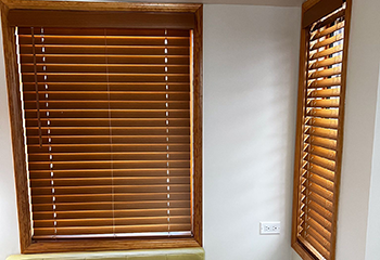 Faux Wood Blinds for Den Room, Thousand Oaks CA