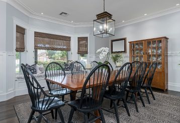 Natural Woven Wood Shades in Thousand Oaks Home